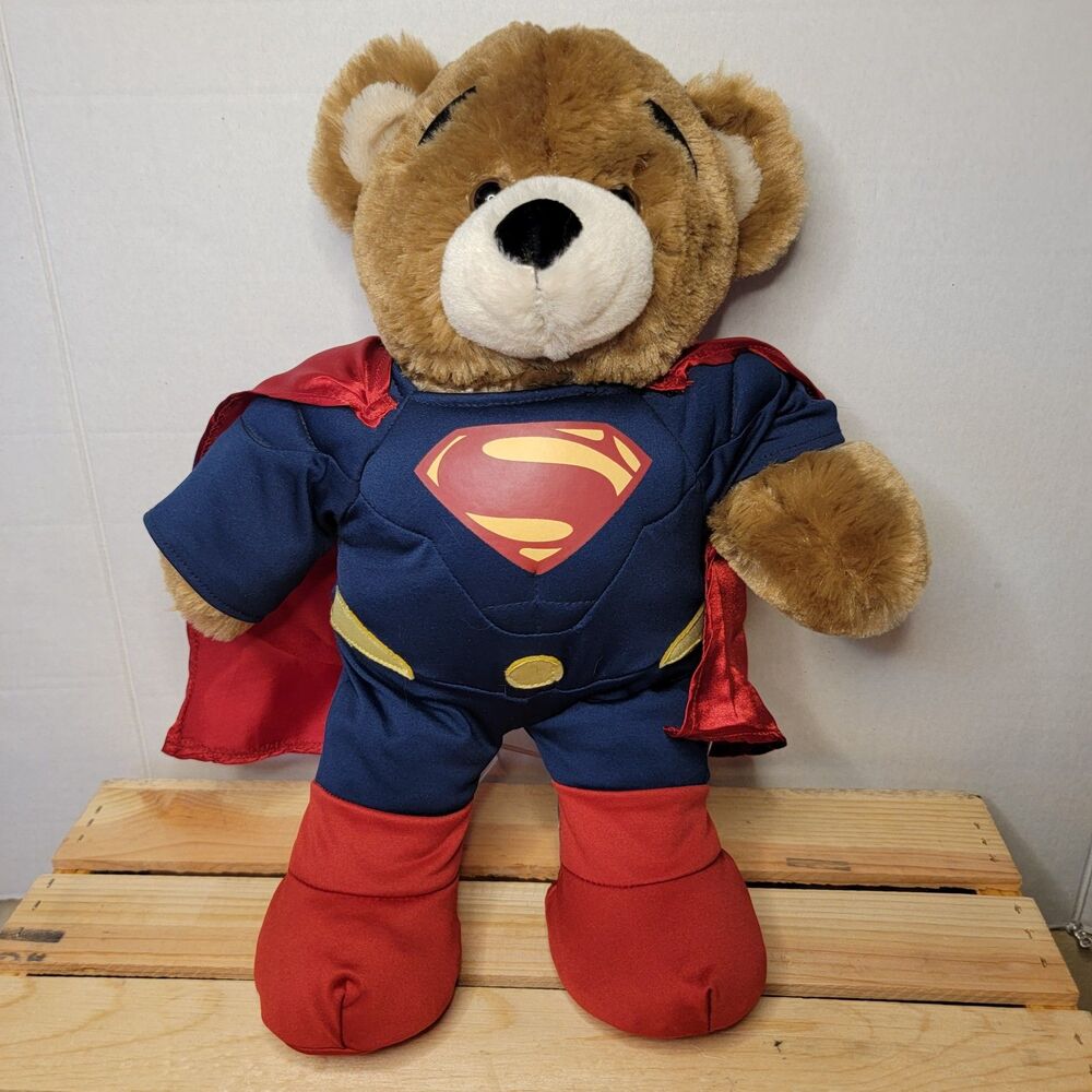 BAB Build-A-Bear Superman Man Of Steel Bear w/ Clothes NWT